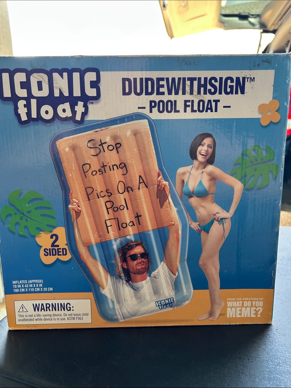 Iconic Float DUDEWITHSIGN Pool Float - Blue
